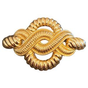 Christian Dior Striped Rope Looping Brooch GP
